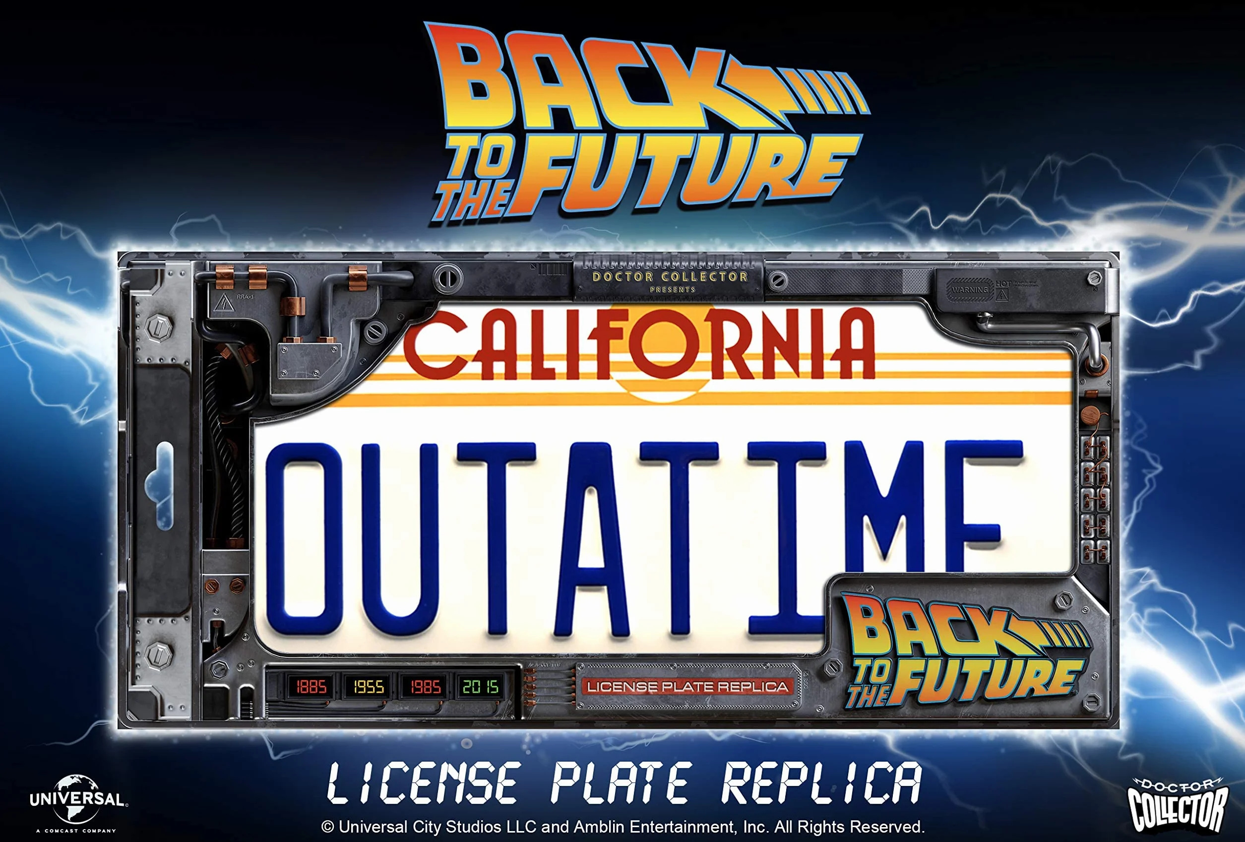 Doctor Collector Collectable Outatime Back to The Future Replika tablicy rejestracyjnej