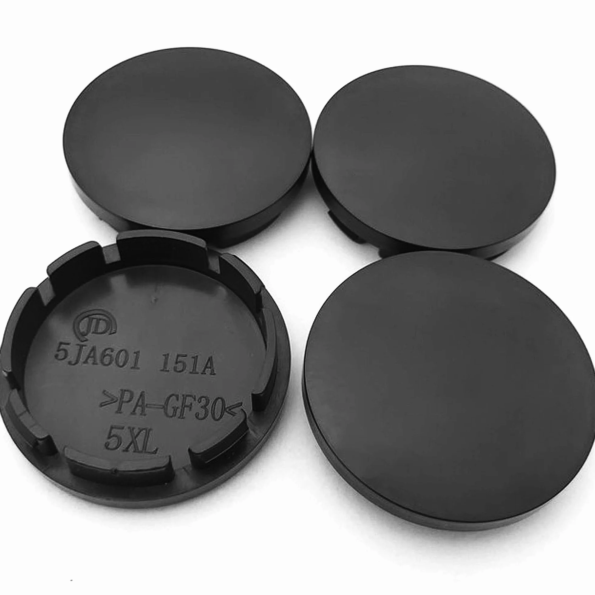 4 sztuki kołpaków kół 56 mm, uniwersalne kołpaki na piasty koła, uniwersalne nakładki na piasty ABS, czarne (OD 56 mm ID 51 mm)