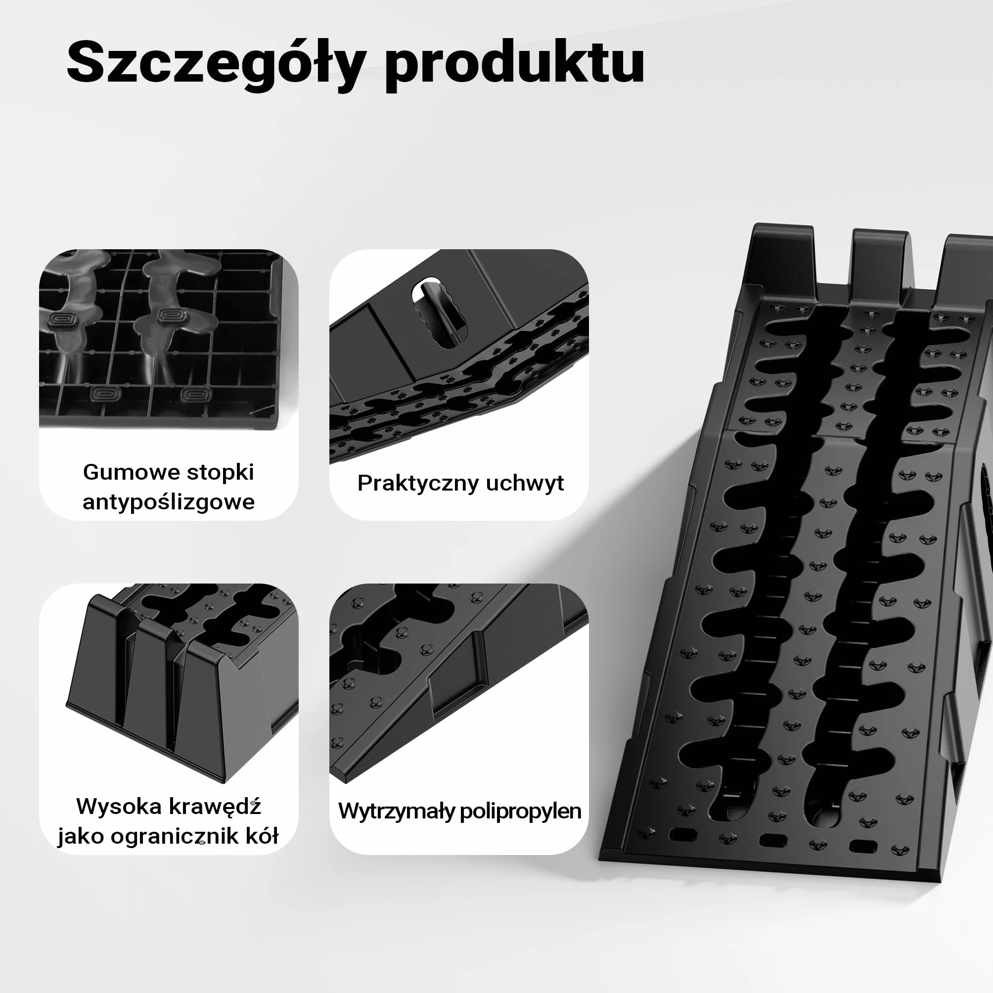 XPOtool Rampa wjazdowa zestaw 2stk. solidne rampy z tworzywa sztucznego samochodowe do 5t pojazdu