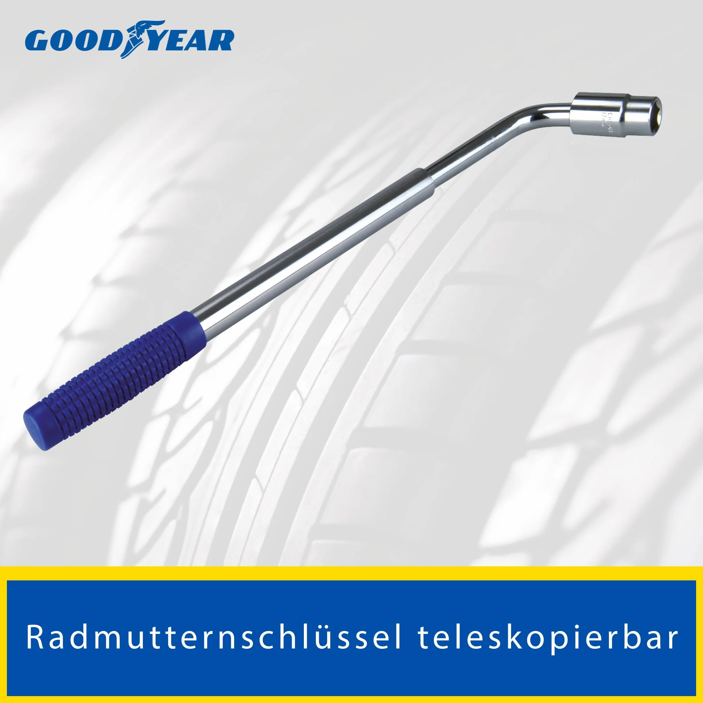 Goodyear Klucz do Kół 17-19 mm Niebieski Srebrny 24x15x2 cm 1 kg