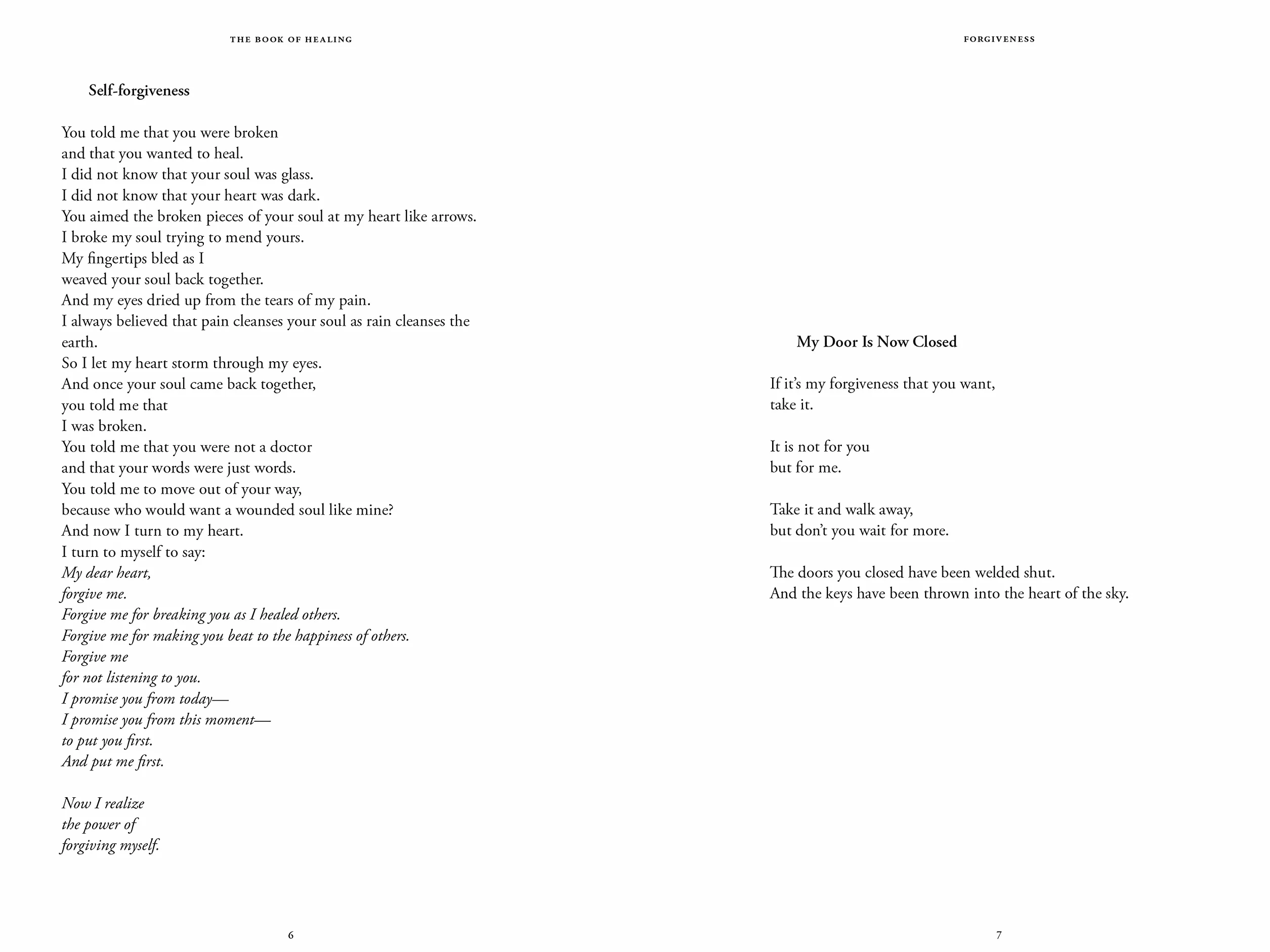 The Book of Healing: Selected Poetry and Prose