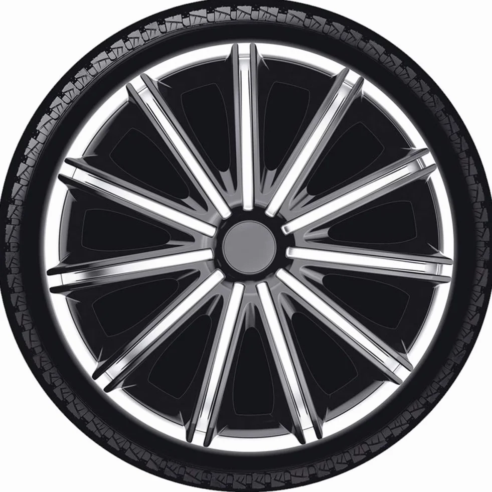 AUTO-STYLE Zestaw kołpaków Nero 18 srebrny czarny