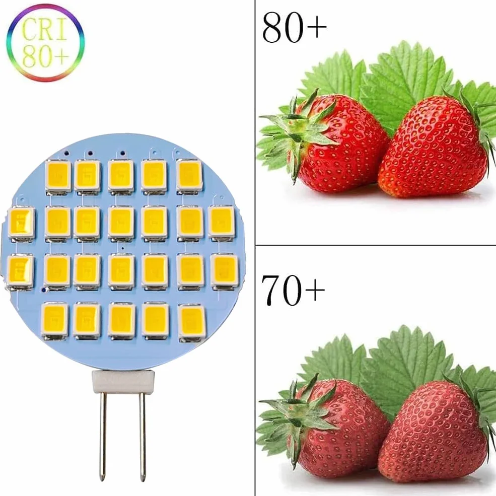 GRV Wymienna żarówka halogenowa 24-2835smd 24-2835smd SUPER jasne światło RV camping - samochód dolna szafka sufitowa DC12V ciepła biel opakowanie 10 szt
