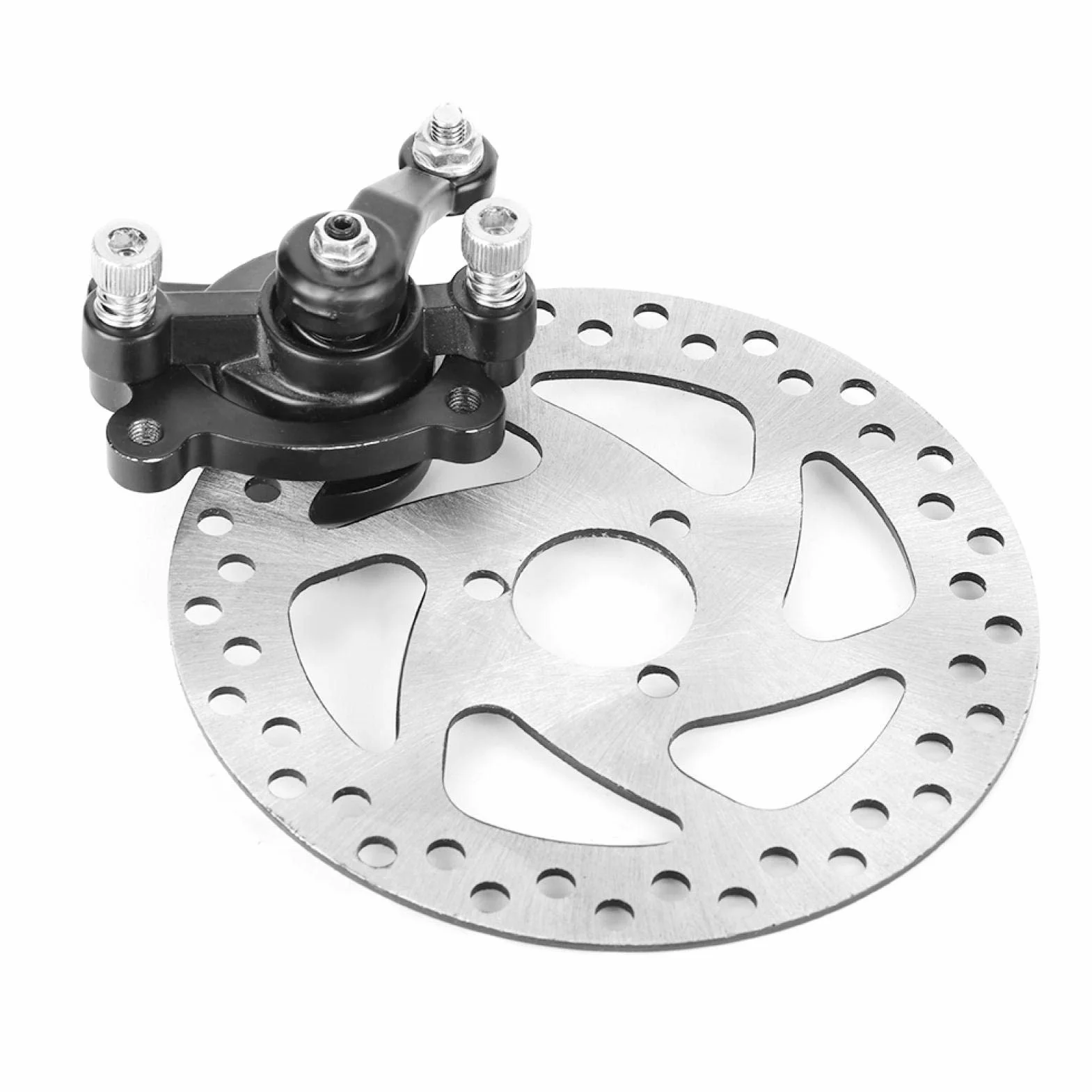 Aramox Zacisk Hamulcowy ze Stopu Aluminium z Tarczą Hamulcową, Czarny i Srebrny, do Mini Gokartów, ATV