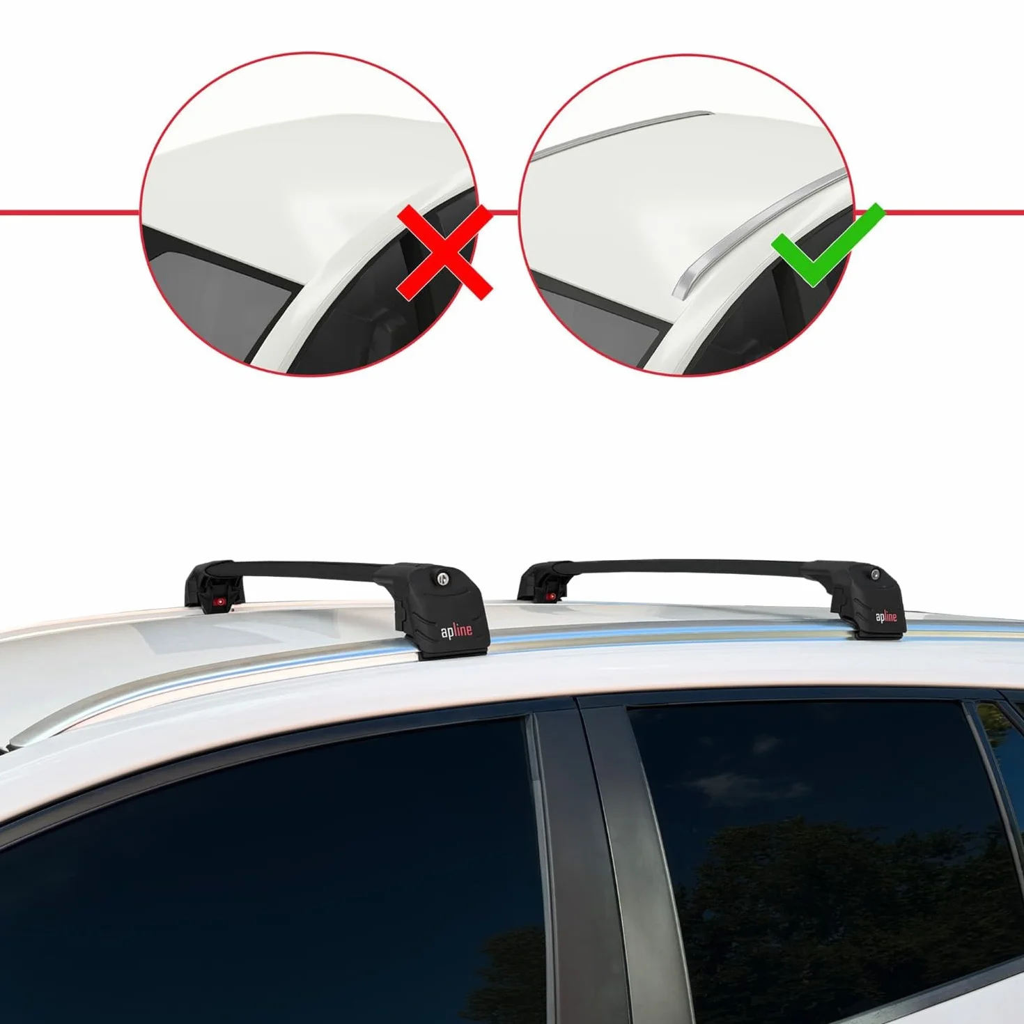 Kompatybilny z Toyota Corolla Touring/Estate (E210) 2019-2026 ACE-2 Model Aluminiowe poprzeczki dachowe Czarny 2 szt.