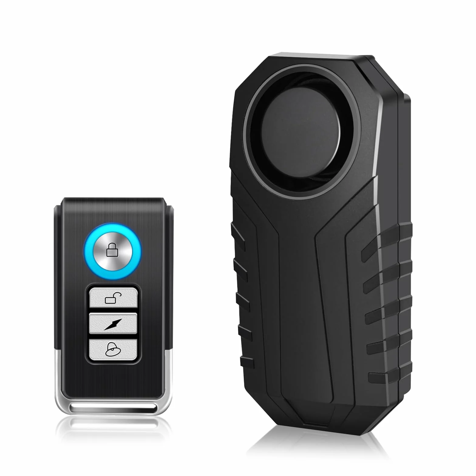 Bezprzewodowy alarm rowerowy z pilotem 113dB antykradzieżowy czujnik wibracyjny