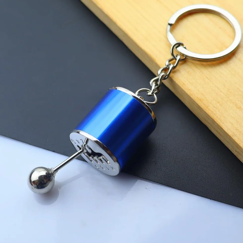 LightBeacon Metalowy Brelok Do Kluczy Samochodowych Turbosprężarka - Dźwignia Zmiany Biegów Do Samochodu Motocykla - 5 Sztuk Prezent Urodzinowy Dla Dzieci, Biały