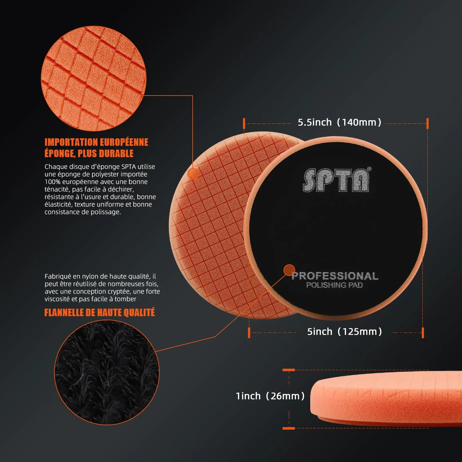 SPTA 5 stuks 125mm Polijstpads Schuim Voor Polijstmachines