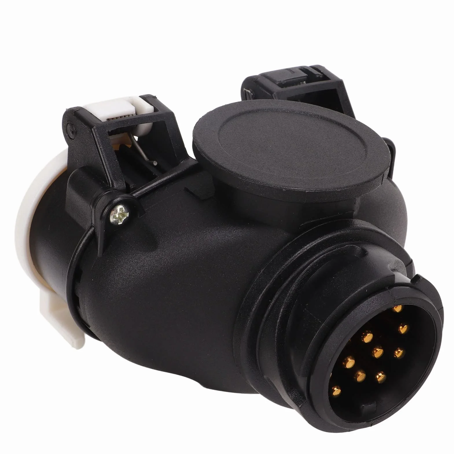 Adapter do Konwersji Gniazda Przyczepy, 13-pinowy na 7-pinowy Adapter Wtyczki Przyczepy Adapter do Konwersji Wtyczki z Podwójnym Gniazdem dla Wszystkich Wtyczek Przyczepy