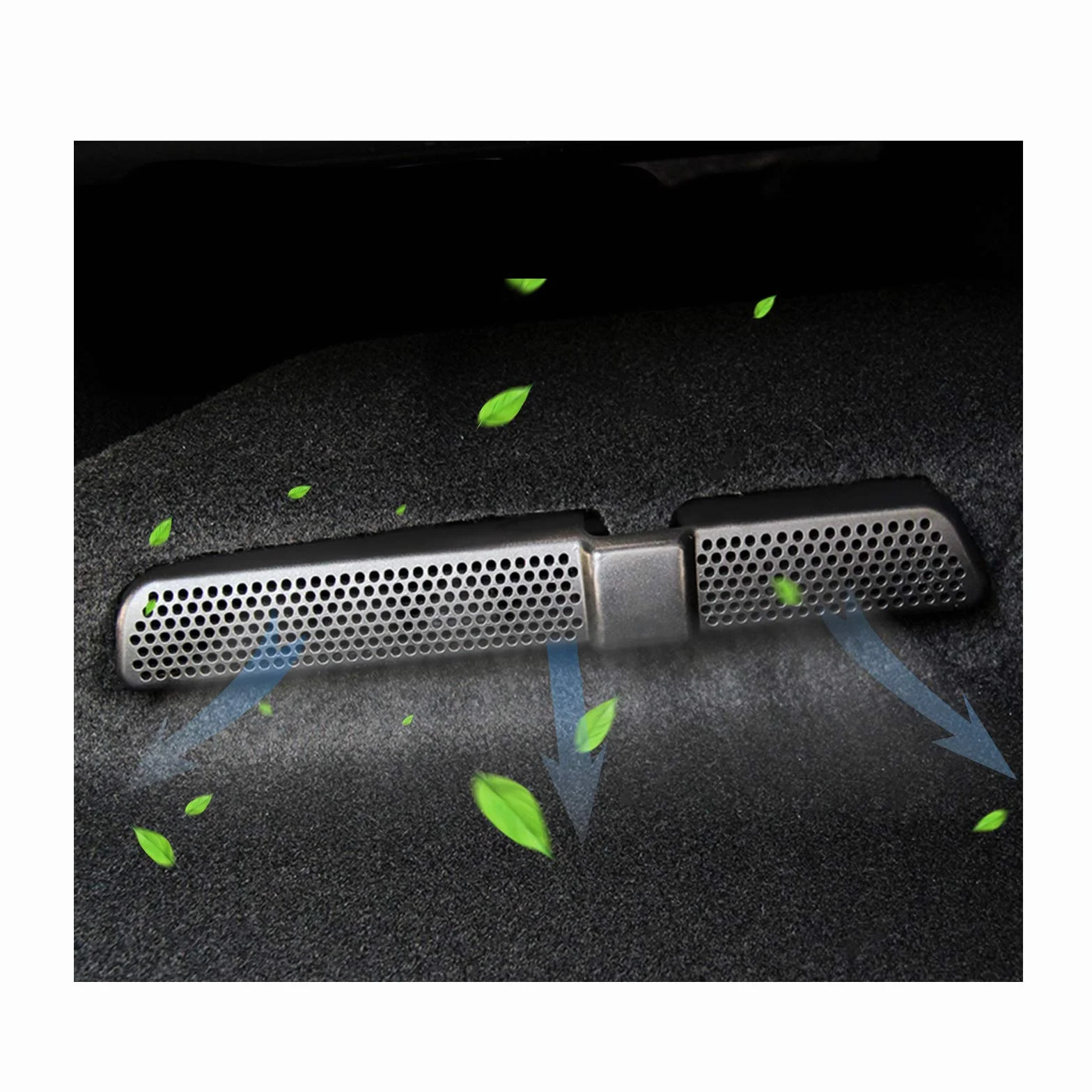 YEE PIN Kompatybilny z Skoda Kodiaq Karoq 2017-2023 / Seat Tarraco Ateca/Tigua n Air Vent, materiał ABS, osłona wylotowa do wylotów wentylacyjnych pod siedzeniem (2 sztuki)