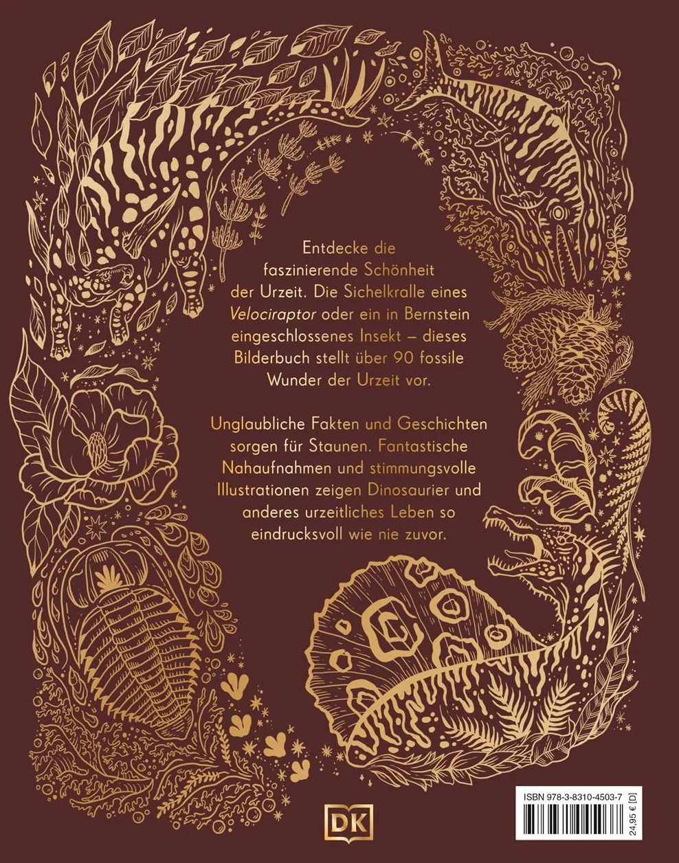 Wundervolle Welt der Dinosaurier und der Urzeit: Ein Urzeit-Bilderbuch für die ganze Familie. Hochwertig mit Lesebändchen, Goldfolie und Goldschnitt. Für Kinder ab 8 Jahren