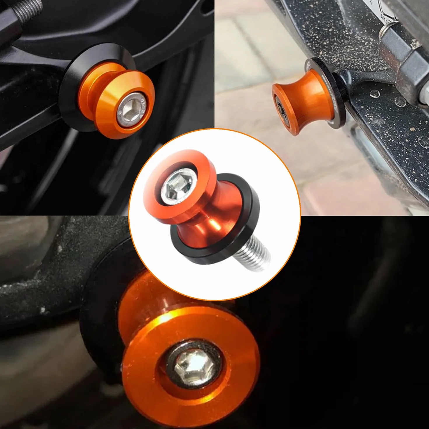 2 szt. Ramię oscylacyjne motocyklowe, wspornik cewki wahacza in aluminium, cewka wahacza diabolos motor, uniwersalna cewka wahacza