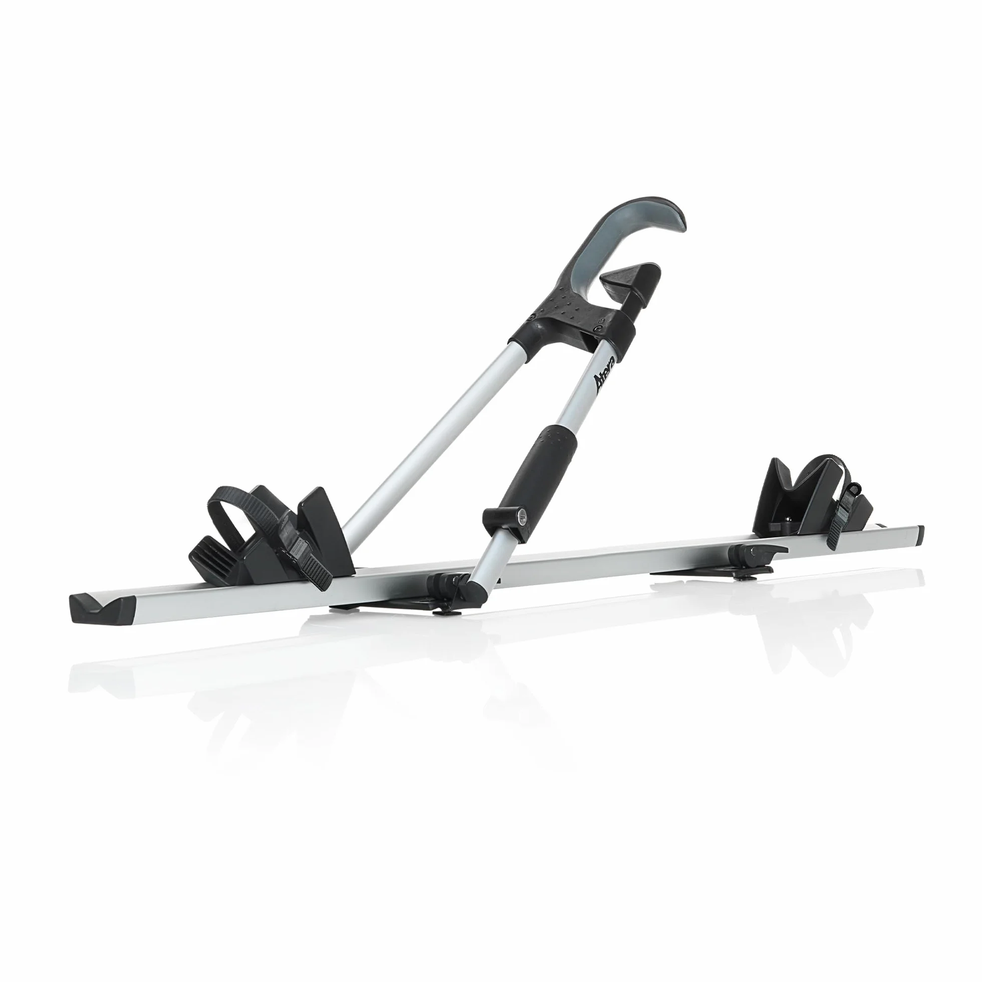 Atera 08227 Bagażnik rowerowy Giro AF+, aluminium, srebrny - bagażnik dachowy do samochodu osobowego na 1 rower, do 17 kg ładowności