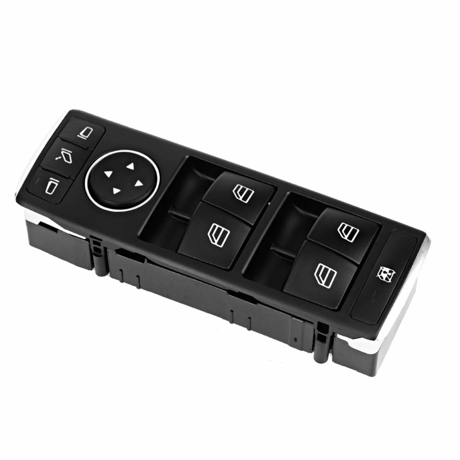 Qiilu Samochodowy przełącznik szyby samochodowej ABS plastikowy przełącznik okienny pasuje do W204 2049055402 (czarny)