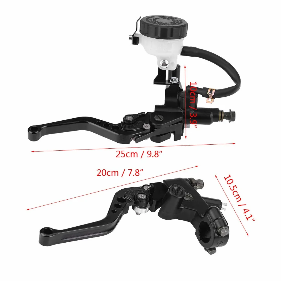 Motorcycle Brake Master Cylinder, Universal 7/8 (22 mm) Motorcycle Hamure Hamurek Master Cylinder Zbiornik Zestaw Zestaw Burek