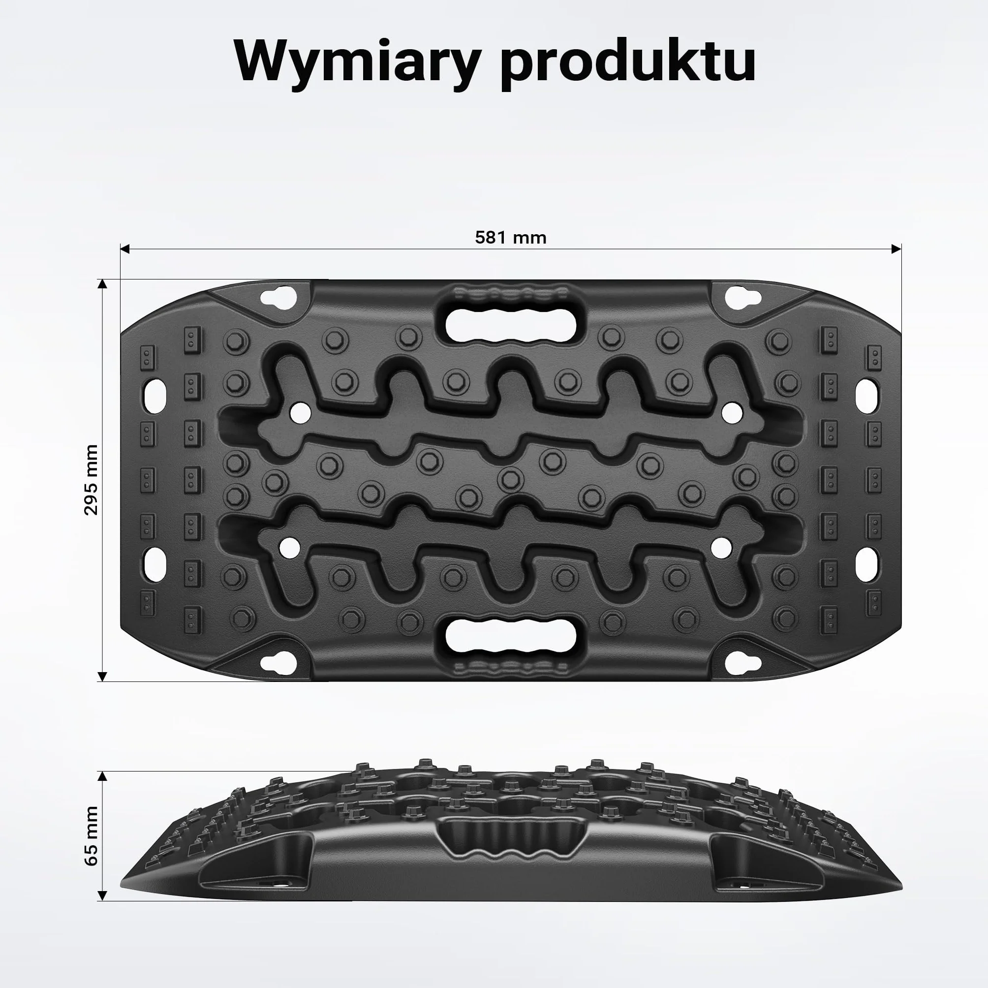 Wiltec Trapy piaskowe 581 x 295 x 65 mm 2 szt do 7 t nośności mata trakcyjna off road