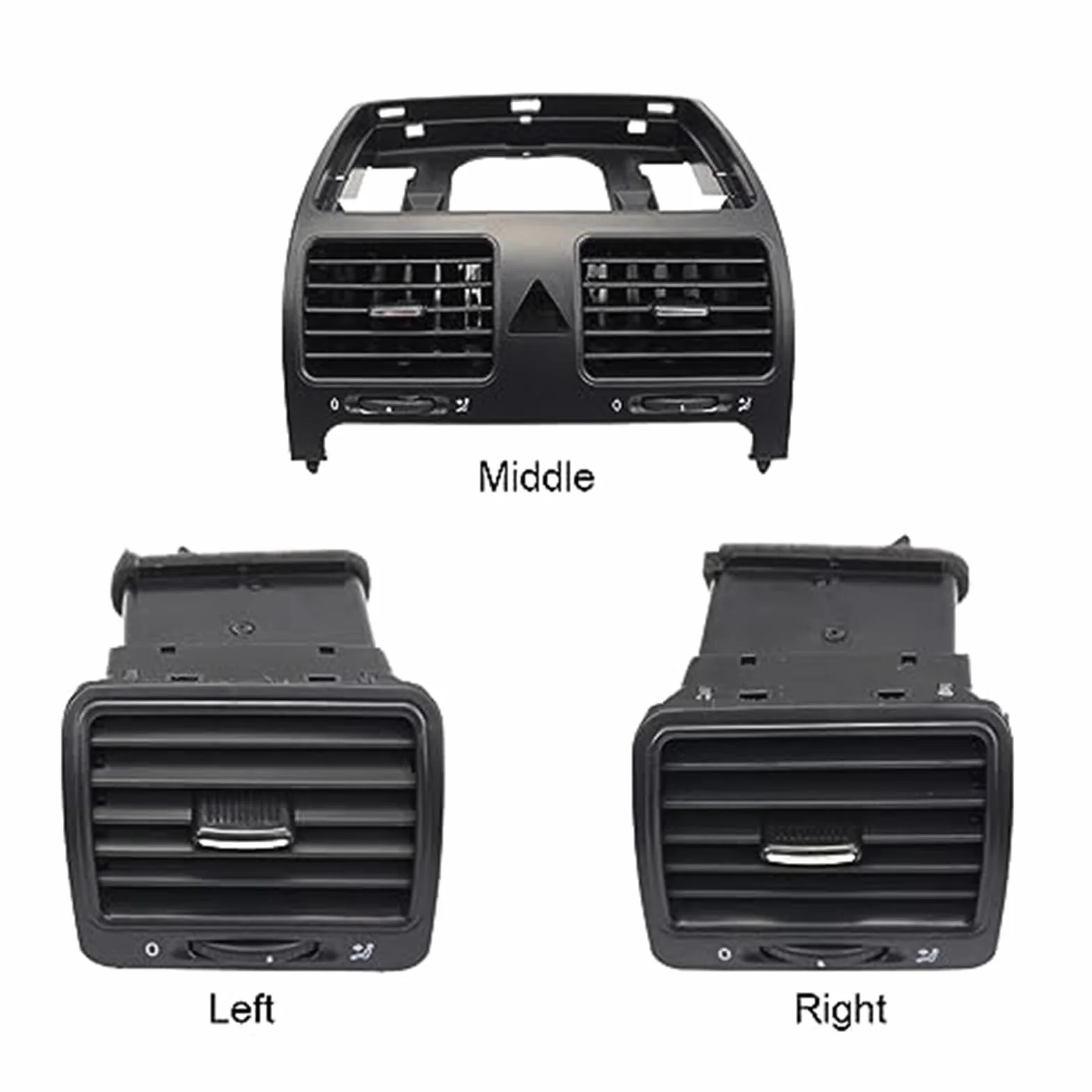 Wylot powietrza w samochodzie Wylot klimatyzacji samochodowej, dla VW, dla Jetta, MK5 2006-2011, dla VW, GTI MK5 Rabbit 2006-2009 1K0819709 Nawiew klimatyzacji samochodowej(BLACK Right)