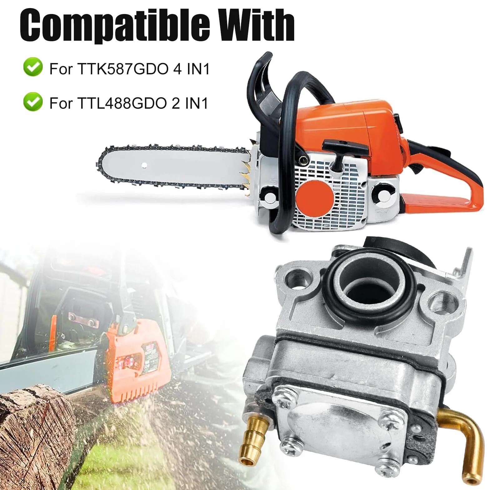 Chuancheng Gaźnik do piły łańcuchowej TITAN TTK587GDO TTL488GDO zamiennik