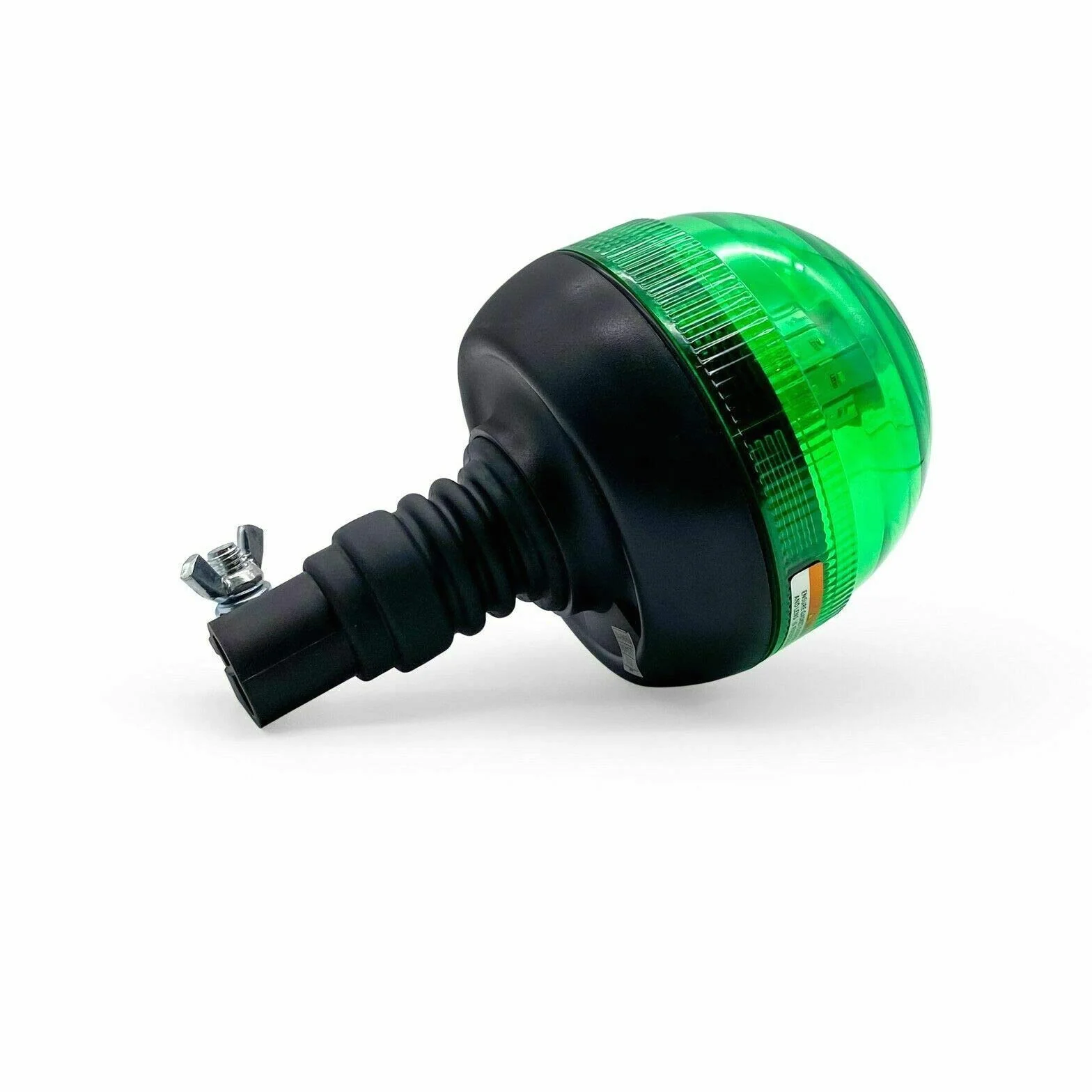 Lampa błyskowa LED zielona 12 V - 24 V DIN R65 IP56 do ciężarówek