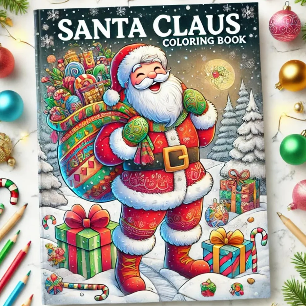 Santa Claus coloring Book: Santa Claus coloring pages, Christmas for kids,