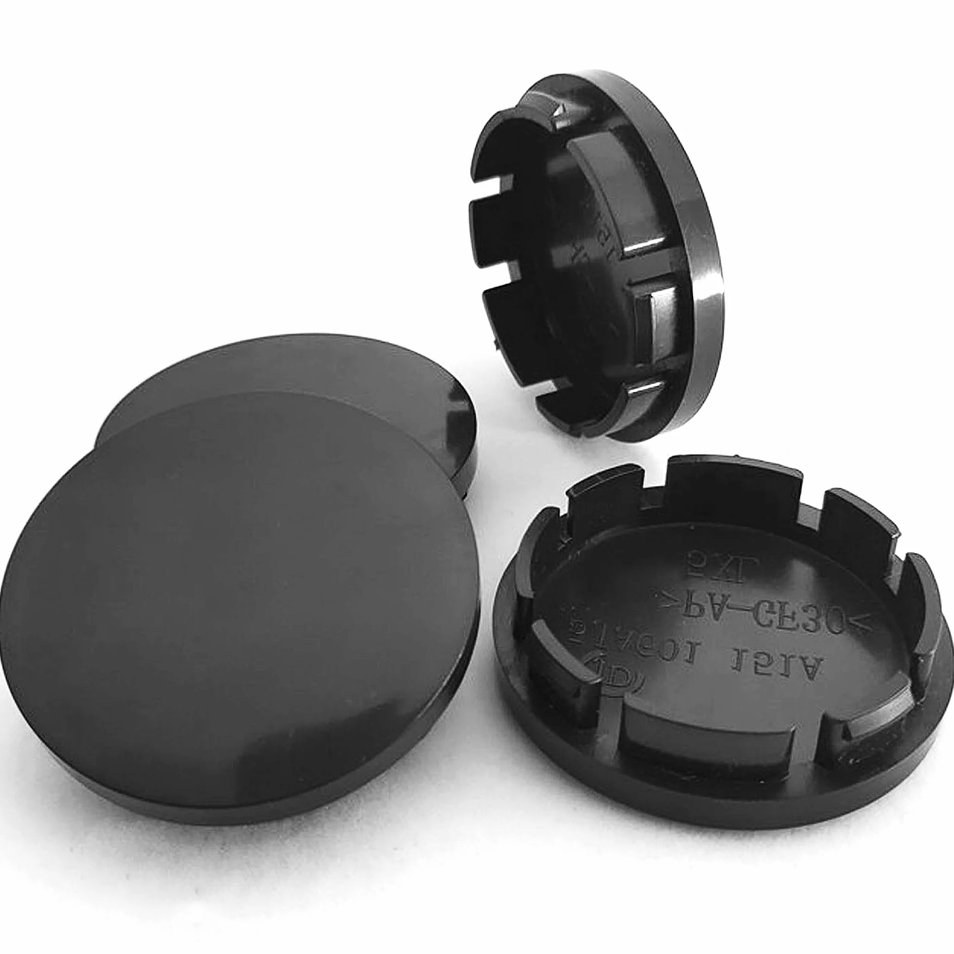 4 sztuki kołpaków kół 56 mm, uniwersalne kołpaki na piasty koła, uniwersalne nakładki na piasty ABS, czarne (OD 56 mm ID 51 mm)