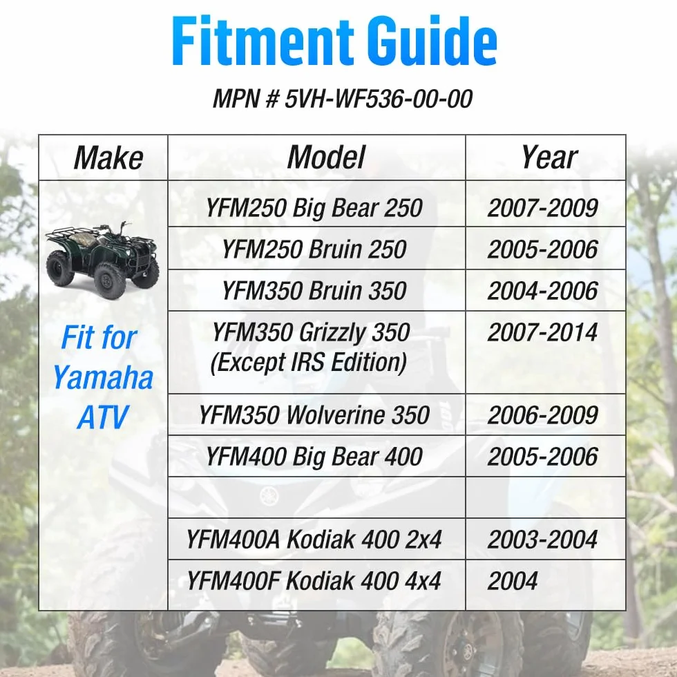 Szczęki hamulcowe tylne do Yamaha Grizzly 350 Kodiak 400 2003-2004 Wolverine 350 2006-2009 Bruin 250 350 Big Bear 250 2004-2014 Big Bear 400 2005-2006