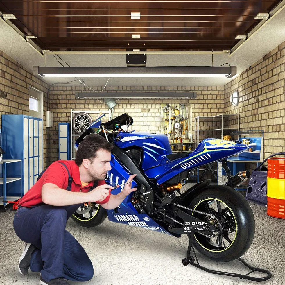 COSTWAY Stojak motocyklowy, tylny, podnośnik do motocyklu, regulowana szerokość, pomoc w montażu, na koła (czarny)