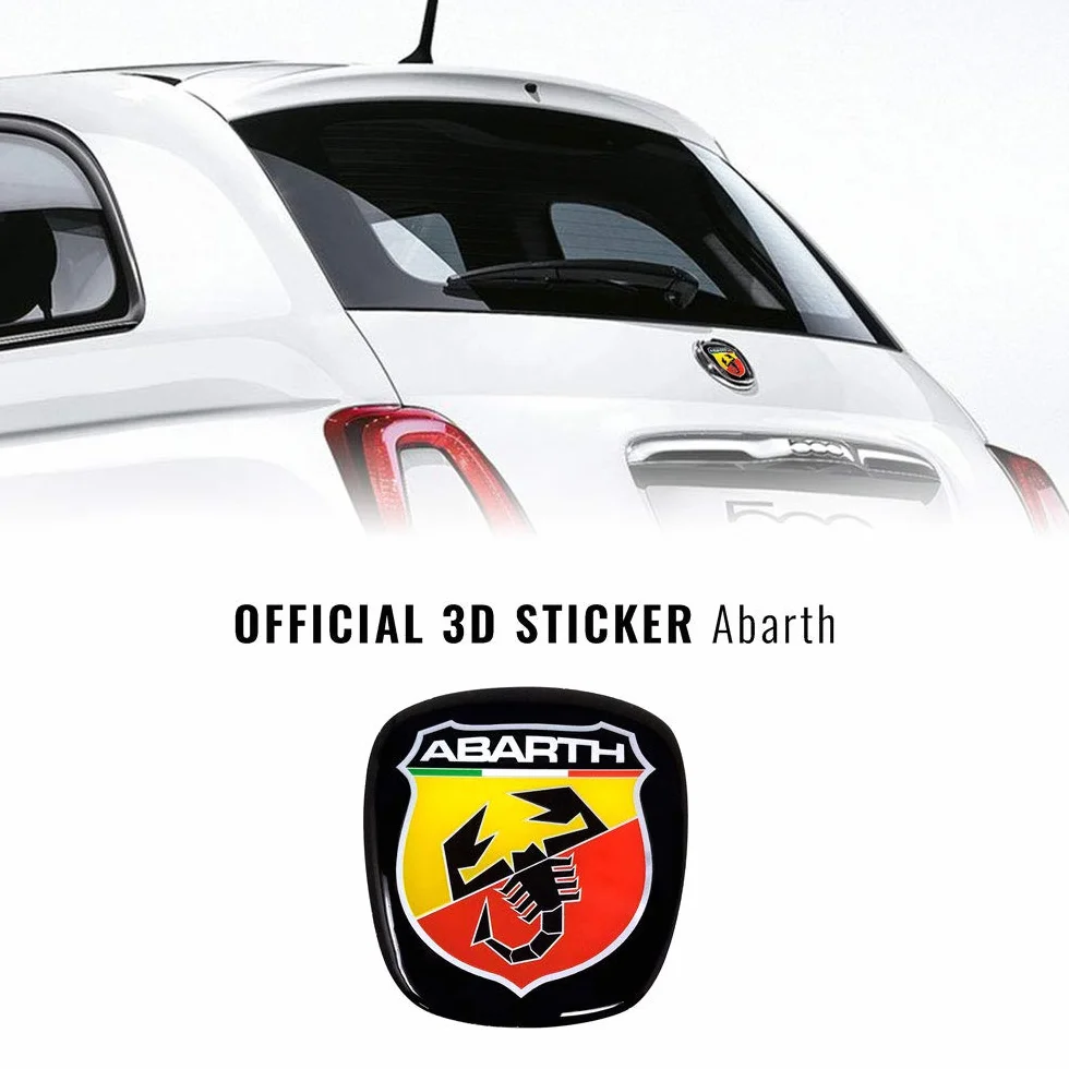 ABARTH 21548 naklejka 3D oficjalne logo marki FIAT 500