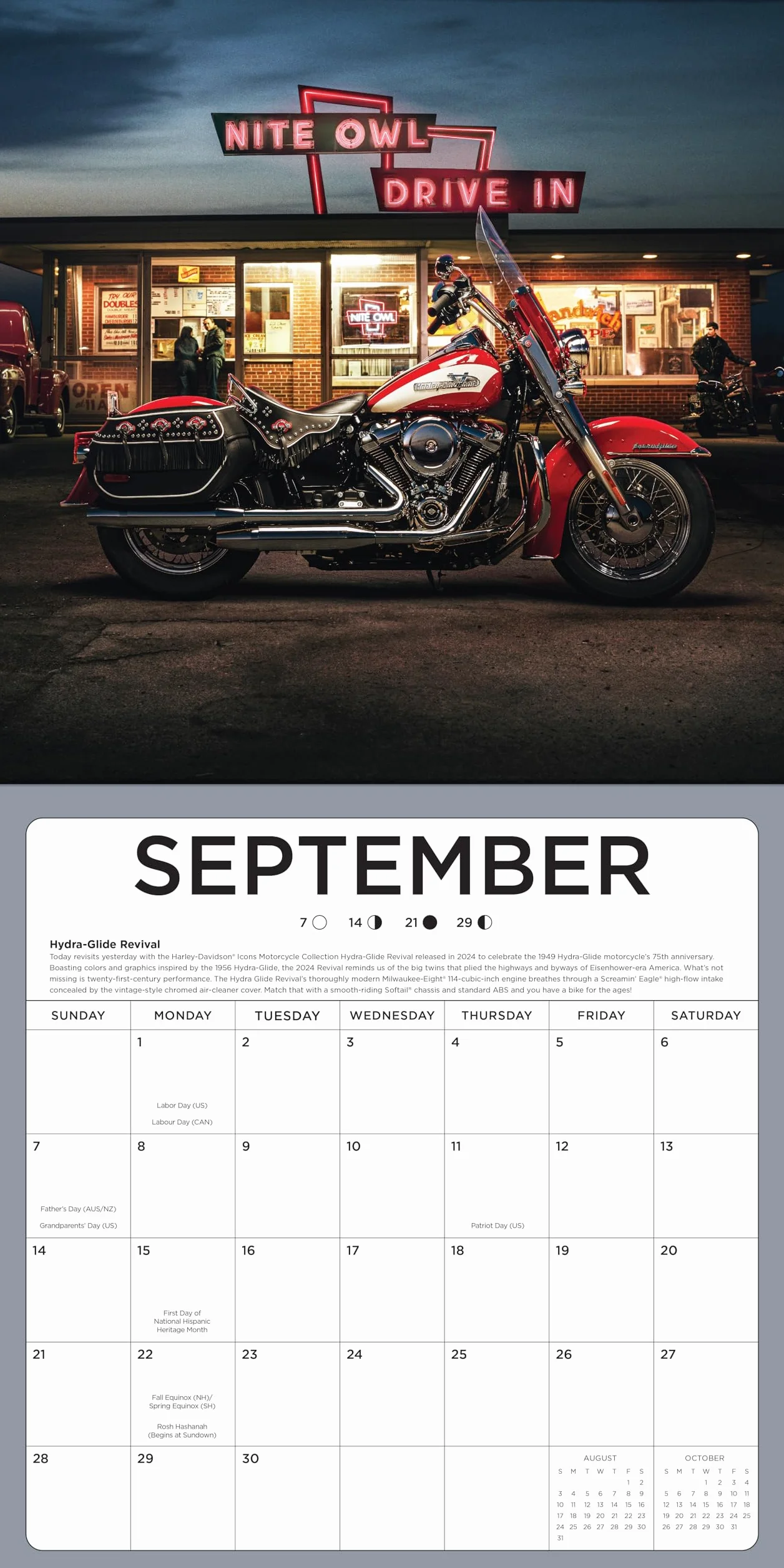 Harley-Davidson 12x12 2025: 16-Month Calendar--September 2024 through December 2025