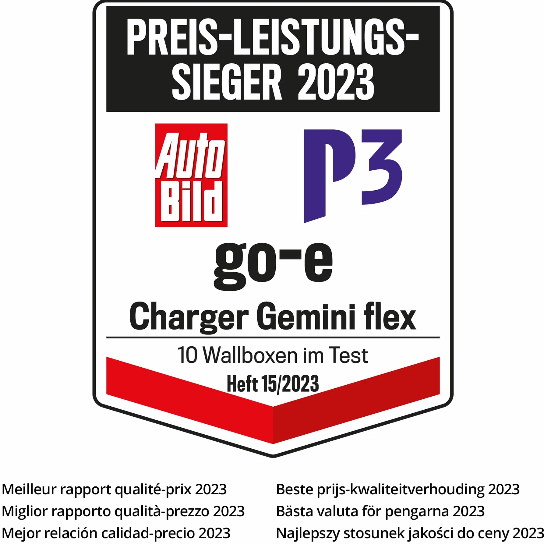 go-e Gemini flex 11 kW Ładowarka stacjonarna i mobilna wtyczka CEE czerwona gniazdo 16 A typ 2 WLAN RFID App