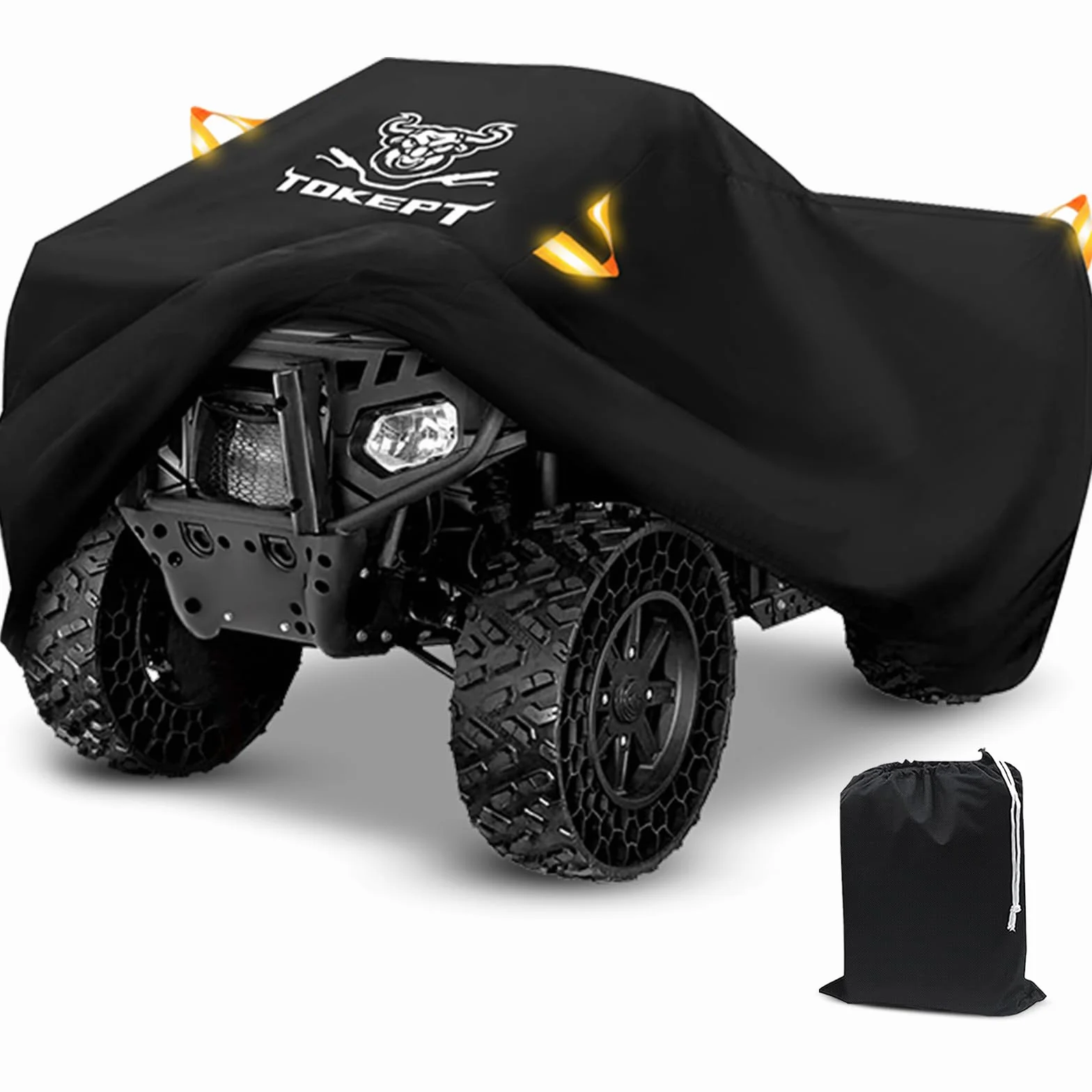 Pokrowiec na ATV, wodoodporny, wytrzymały pokrowiec na 4 koła, całoroczny, odporny na warunki atmosferyczne, ochrona przed promieniowaniem UV do 78-calowego Polaris Kawasaki, Yamaha, Suzuki