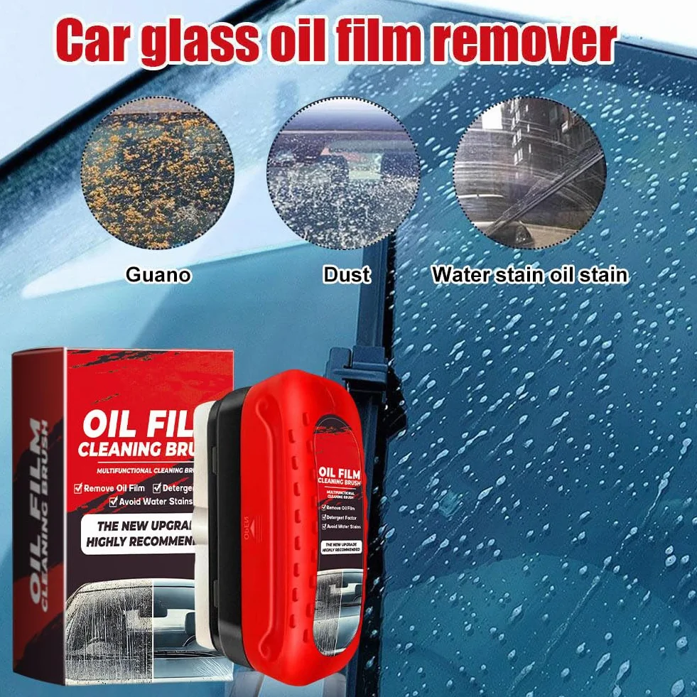 Środek do czyszczenia szyb Clear Vision, szczotka do usuwania filmu olejowego, 3 sztuki Clear Vision środka do czyszczenia szyb samochodowych, 2026 nowy środek do czyszczenia przednich szyb, Clear