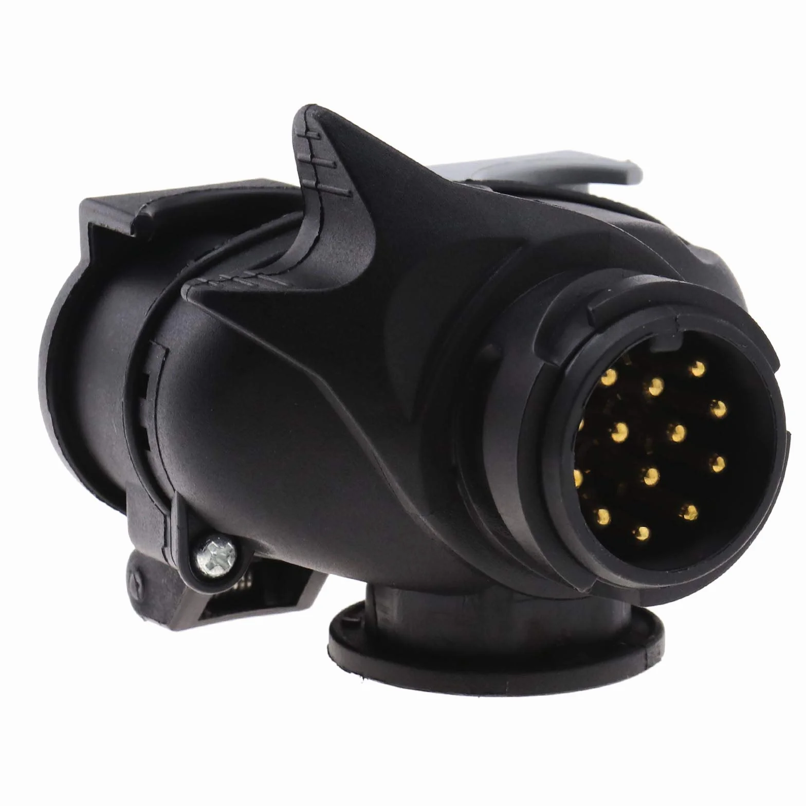 Create idea 13 do 7-pinowej wtyczki przyczepy 12N 12S podwójny adapter konwerter gniazdo euro przyczepa samochodowa ciężarówka hak holowniczy 12 V wodoodporny czarny