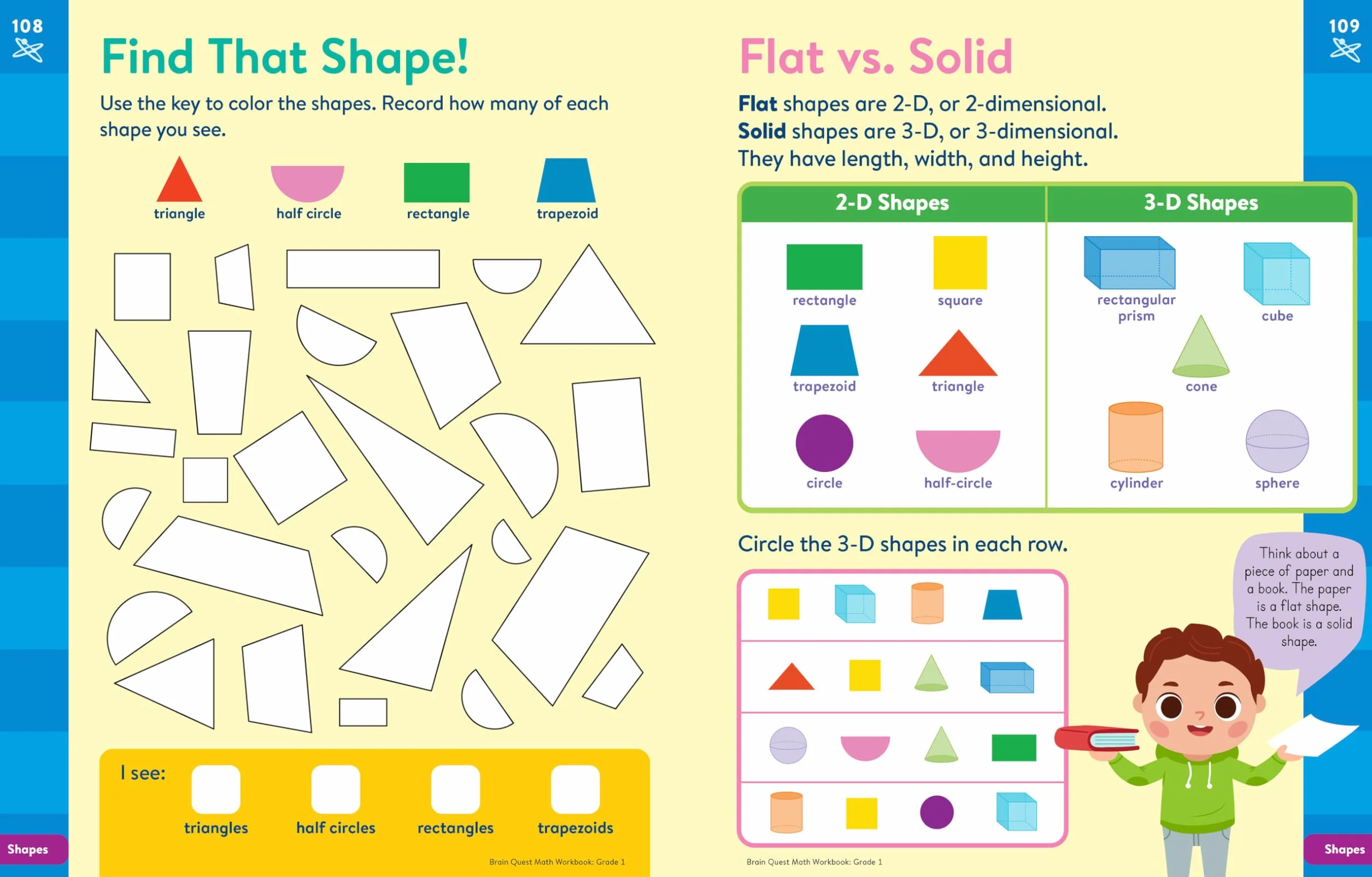 Brain Quest Math Workbook: 1st Grade