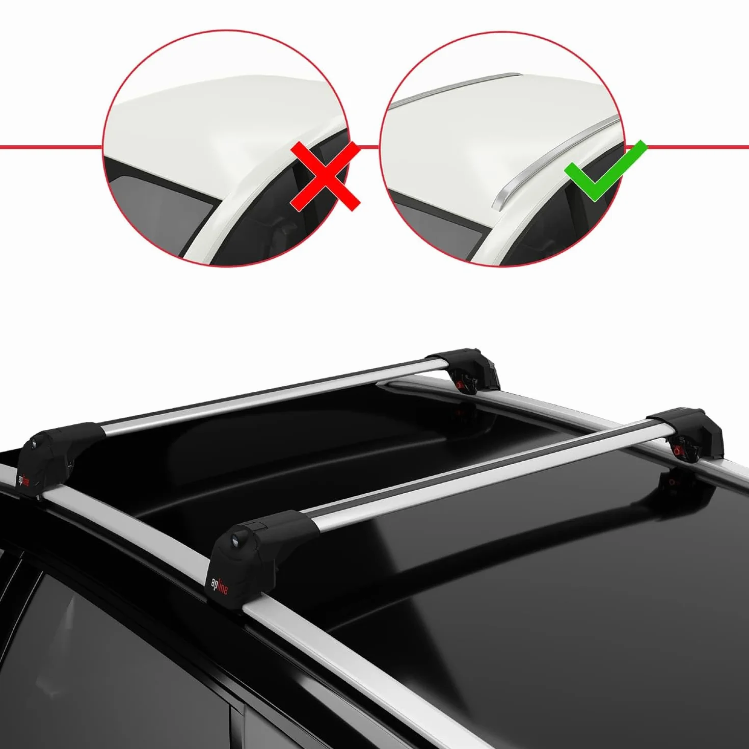 Relingträger Dachträger Auto Bagażnik Aluminium Szary Kompatybilny z Seat Leon 3 (5F) Cupra ST 2013-2020 2 pręty
