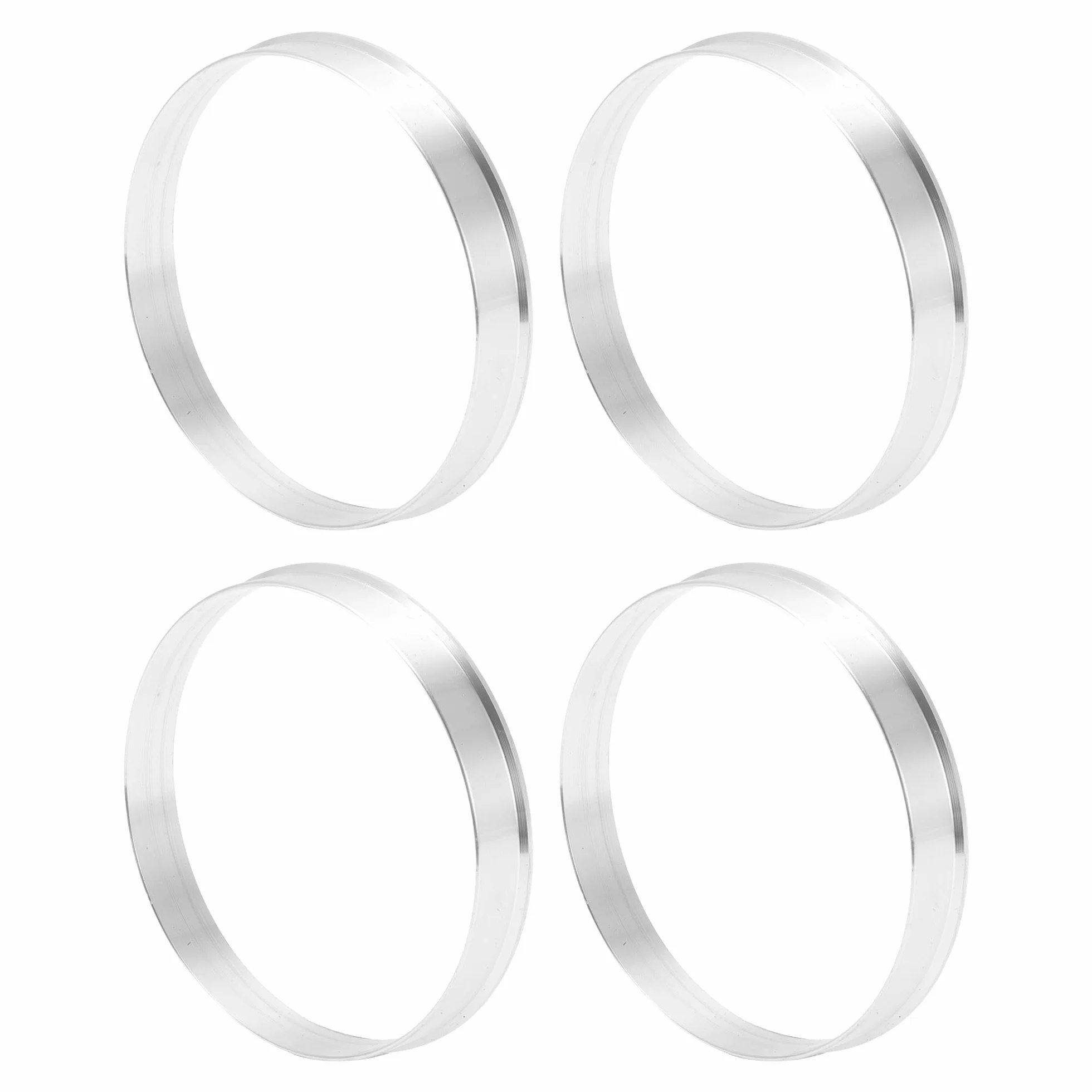 Obręcze środkowe do felg samochodowych OD 65,1 mm do ID 63,4 mm Wałki centralne do amortyzacji wlotów aluminiowe w kolorze srebrnym Trwałe