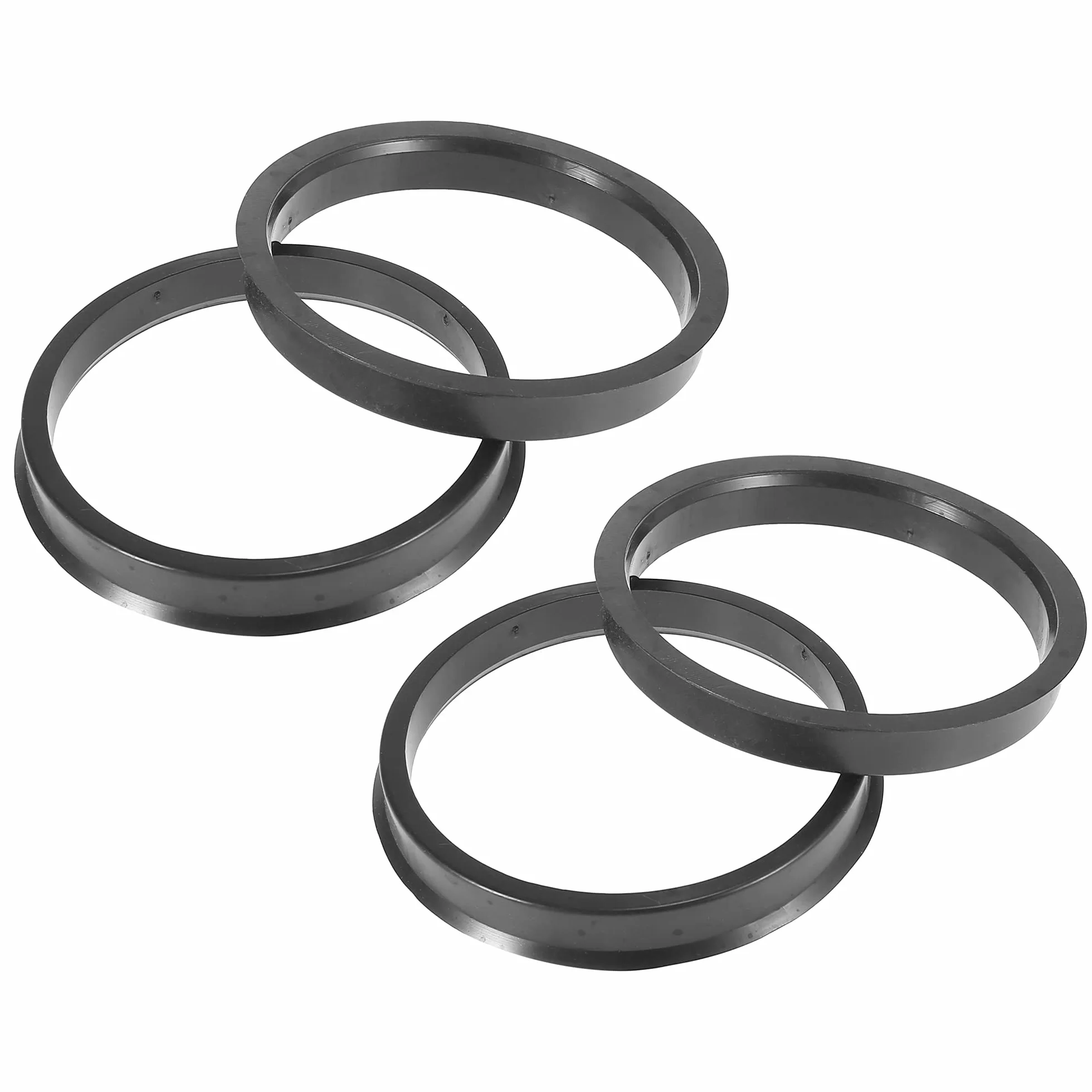 X AUTOHAUX 4 sztuki plastikowe pierścienie centrujące dystansowe 65,1-72,56mm Czarne