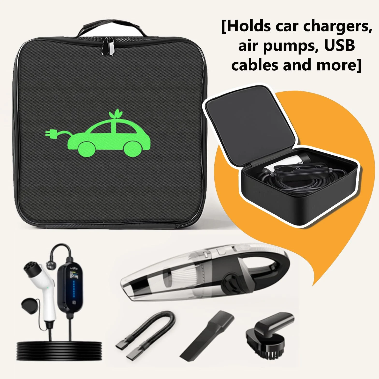 Torba na przewody EV 600d Oxford organizer do przechowywania