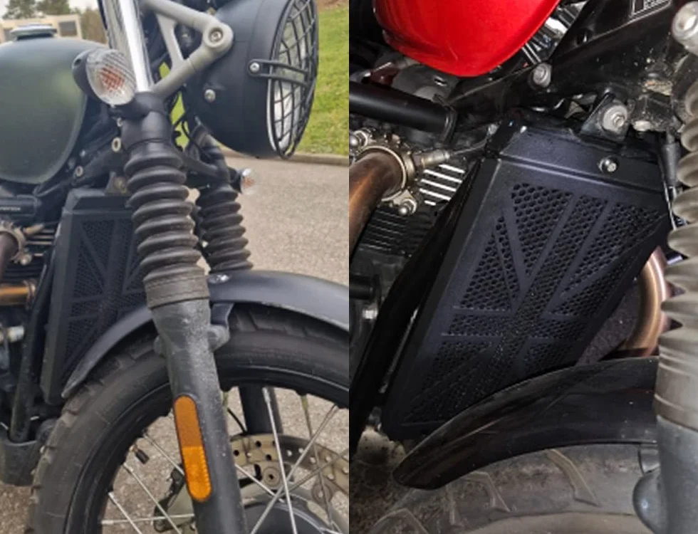 Chłodnica Protector Osłona Chłodnicy Motocykl Grill Chłodnicy Dla For Bonneville T100 T120 Bobber Speed Street Twin Street Cup Scrambler Thruxton 1200 R S TFC