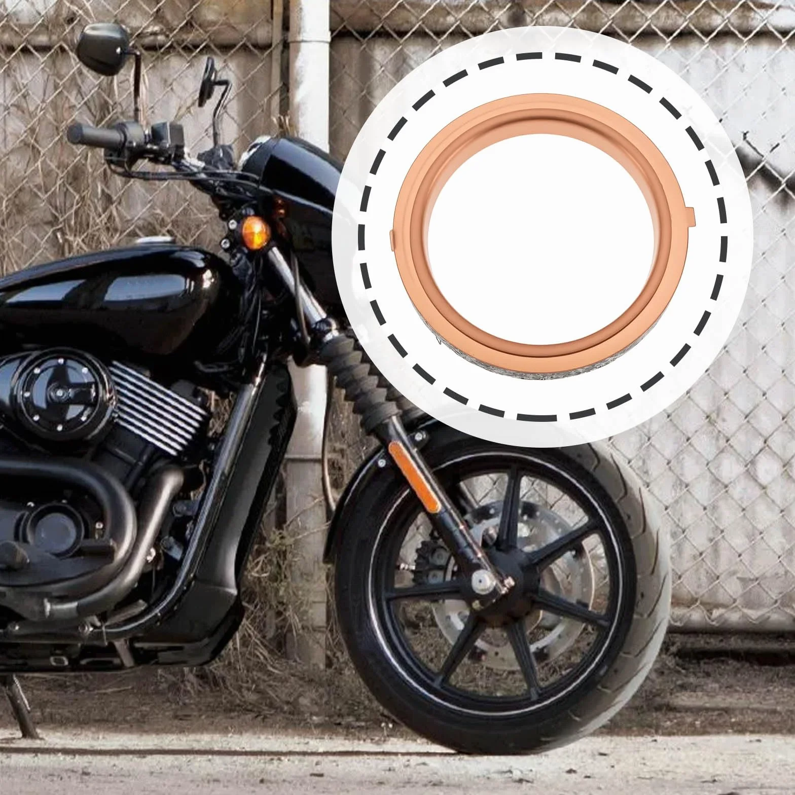 EMSea uszczelki wydechowe miedź włókno 32x42x5 mm do Suzuki GSXR750 GSXR1100