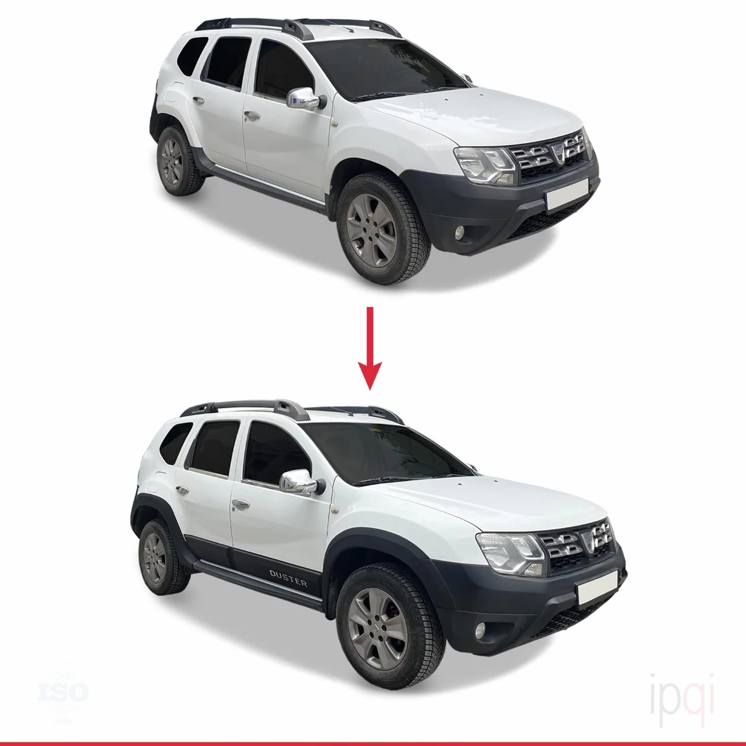 Ochraniacz błotnika i osłona boczna z tworzywa sztucznego do Dacia Duster 2010-2017 CZARNY
