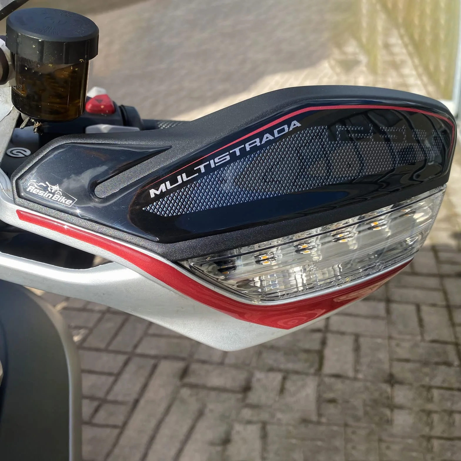 Naklejki 3D na motocykl Ducati Multistrada 1260 S Grand Tour 2018-2020, ochrona dłoni z żywicy
