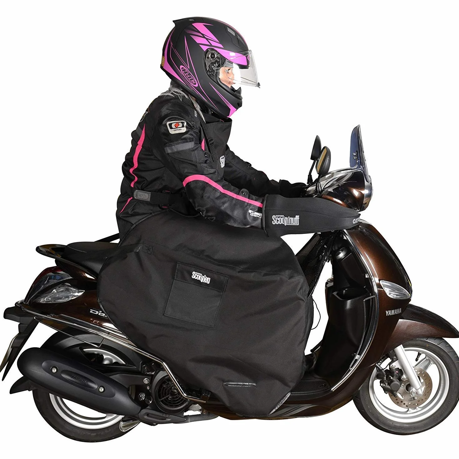 Oxford Scootleg, uniwersalny pokrowiec na skuter, czarny, rozmiar M
