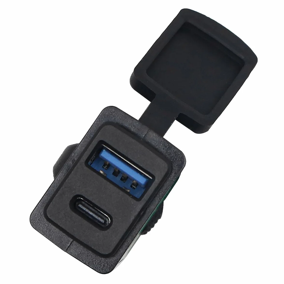 Motocyklowa ładowarka USB SAE na USB C wodoszczelna z woltomierzem i włącznikiem
