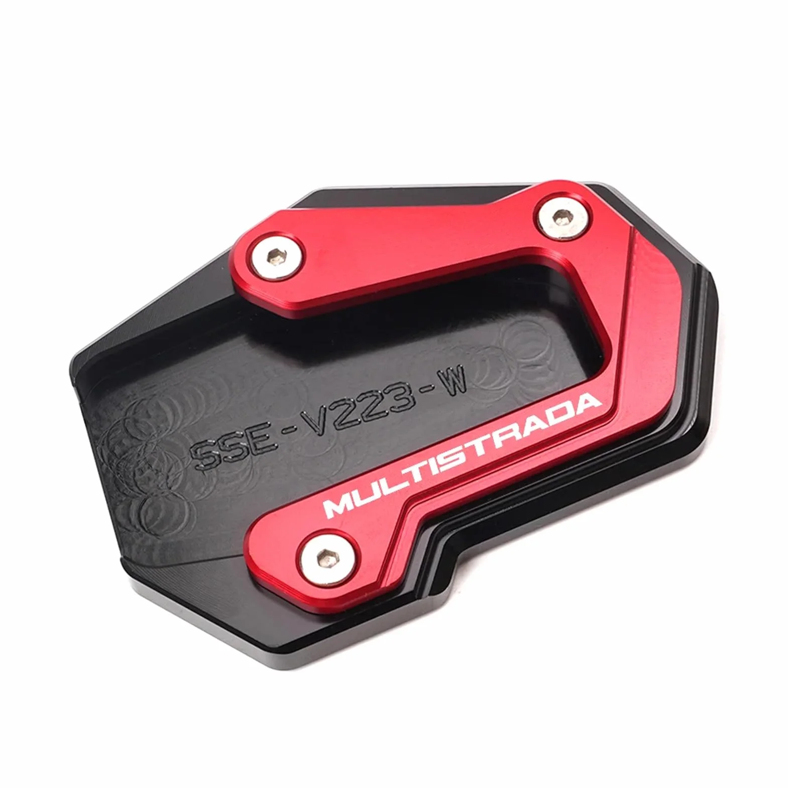 Pasuje do DUCATI Multistrada V2 V4 S 2023 2024 Multistrada V4S V2S 2022 Motocykl Podpórka Stopki Wsparcie Stojak Boczny Przedłużacz Pad (czerwony)