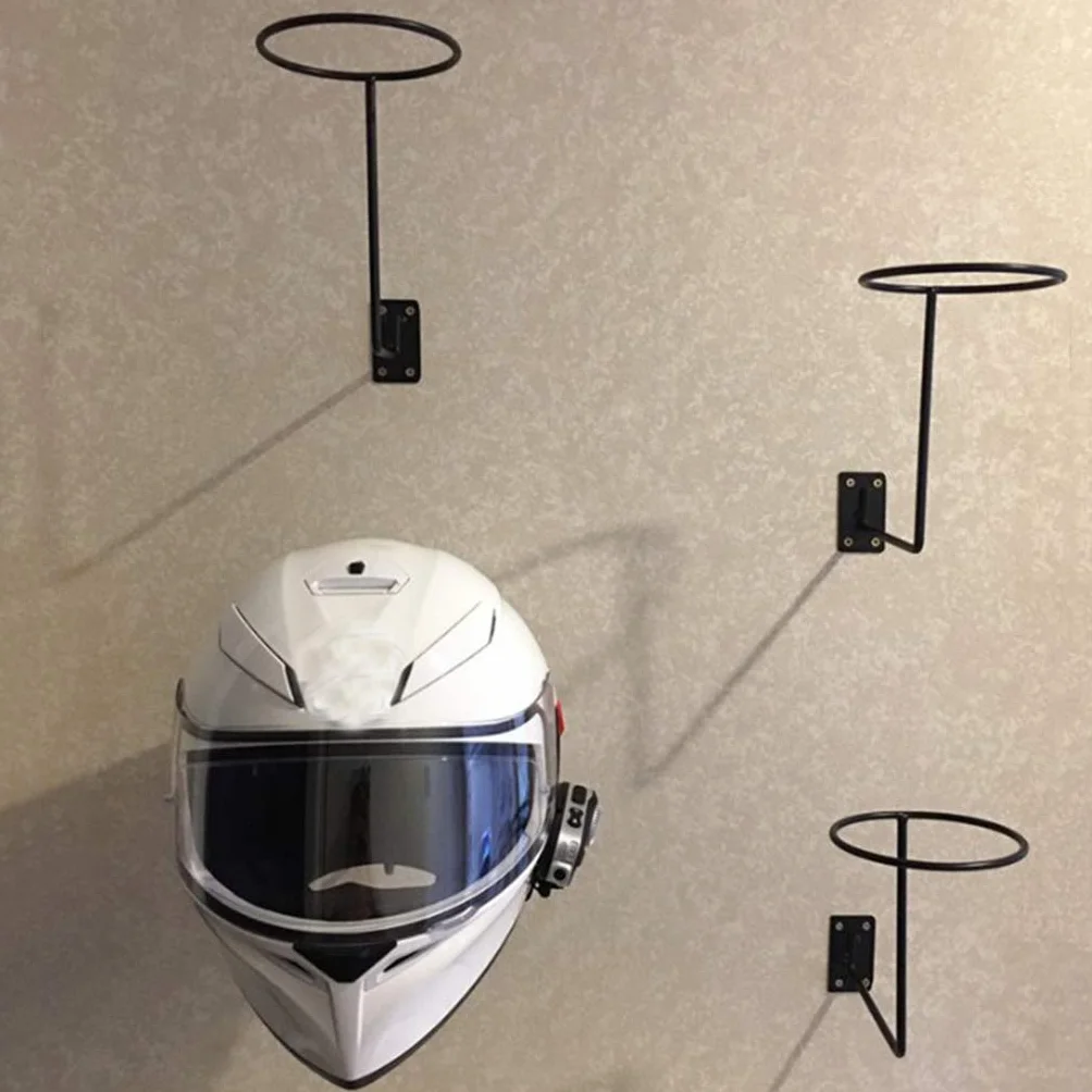 Stojak na kask motocyklowy, uchwyt ścienny czarny
