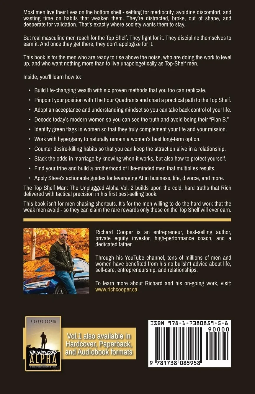 The Top Shelf Man: How the top 5% of men build wealth, live life on their terms, & keep high-value women