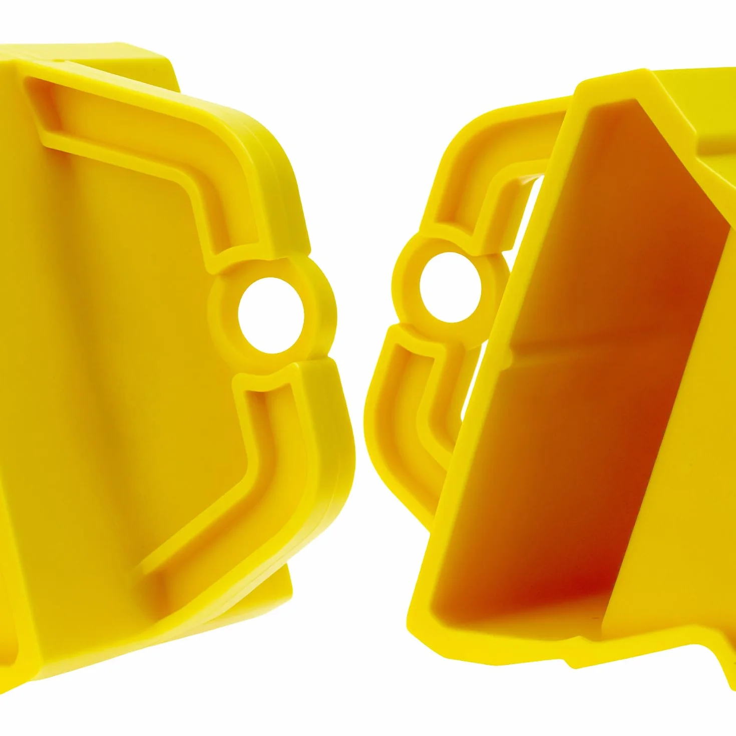QWORK® 2 szt kliny pod koła, kliny hamulcowe do przyczep, kliny do przyczep, odpowiednie do przyczep kempingowych, żółte