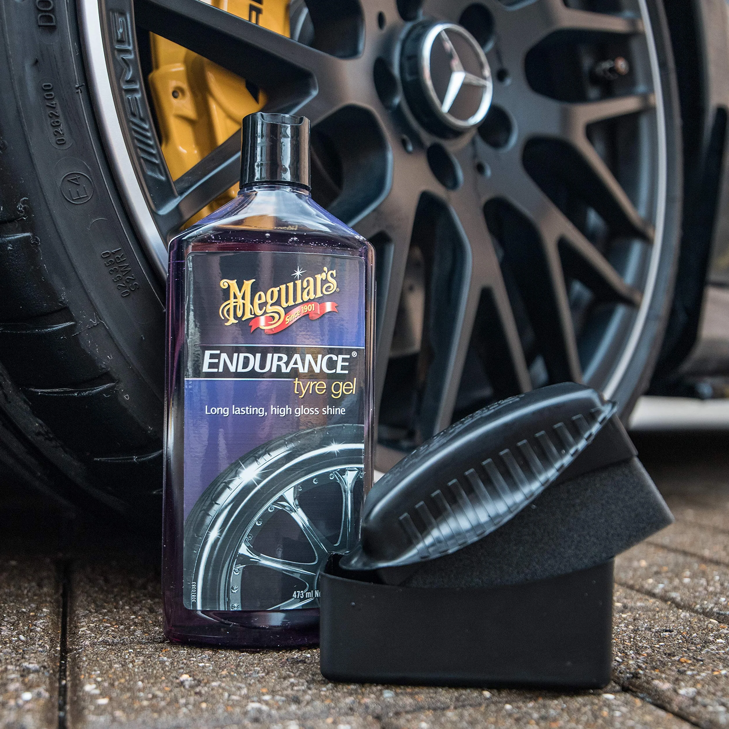 Meguiar's ME X3090 Aplikator Środka Pielęgnacyjnego Do Opon, Czarny, 15 x 8 x 21 cm
