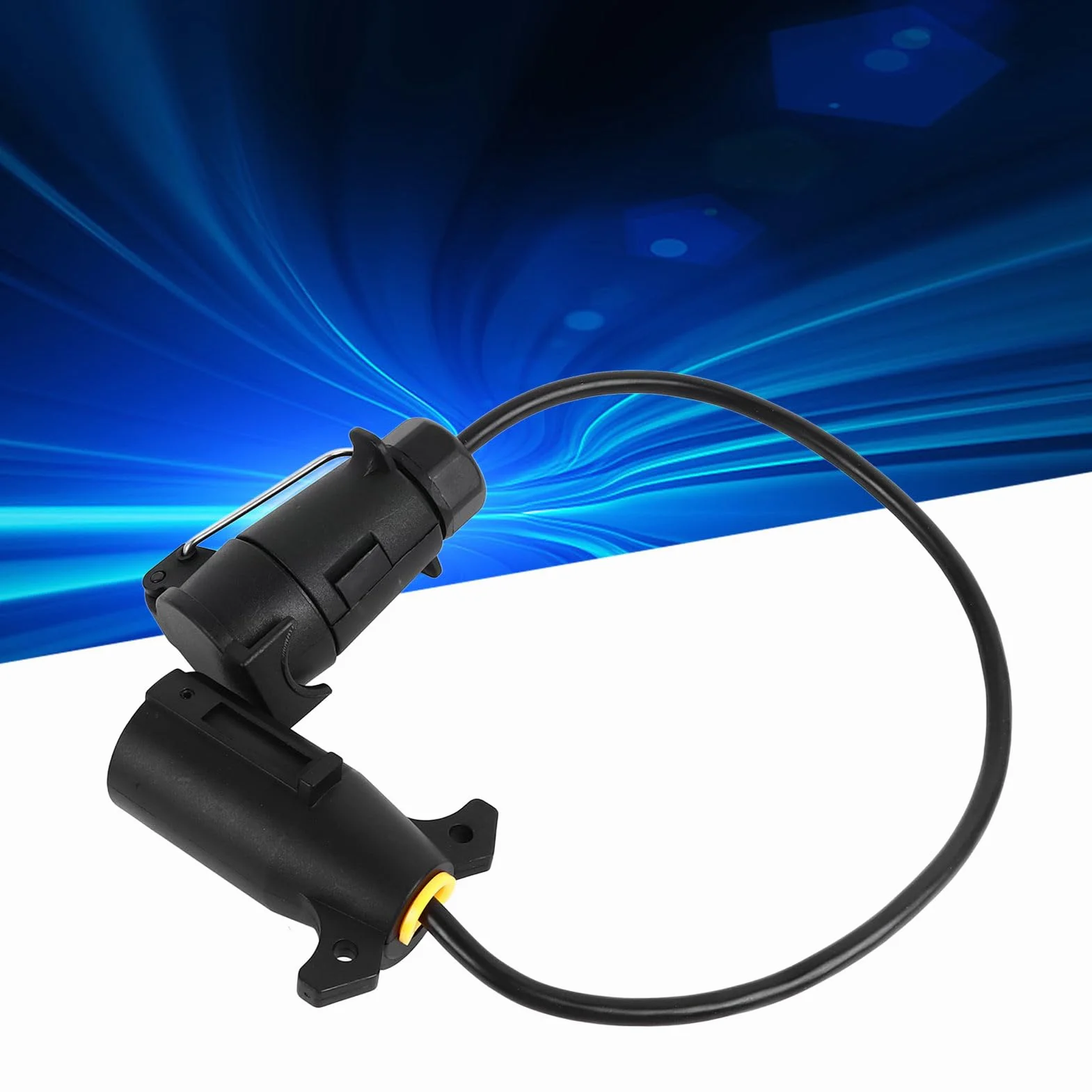Aramox Adapter Wtyczki Przyczepy 7-pinowy USA na UE Podwójne Złącze